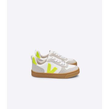 Veja V-10 CWL Kids' Sneakers White/Mint | NZ 852LIS